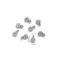 Pendentif mini coeur en acier inoxydable pour collier DIY et accessoires de fabrication - Forme Cœur Rond Gaufré 5mm / Lot de 5 / Acier
