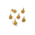 Petits pendentifs cœur en acier inoxydable doré pour la fabrication de bijoux de collier DIY. - Forme Cœur Rond Gaufré 7mm / Lot de 5 / Or