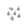Pendentifs cœur en acier inoxydable breloques bijoux DIY faits à la main pour collier 6pcs - Forme Cœur Rond Gaufré 7mm / Lot de 5 / Acier