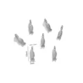 Pendentif mini poisson en acier inoxydable pour collier DIY fabrication bijoux 10mm - Forme de Petit Poisson / Lot de 5 / Acier