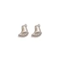 Pendentifs pieds de bébé en acier inoxydable pour bijoux DIY, breloques mignonnes lot. - Pendentif Empreinte de Pied Creux Couleur Acier