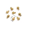Petits pendentifs étoile en acier inoxydable doré pour vos bijoux DIY accessoires. - Pendentifs étoiles à cinq branches 3D dorés avec anneau / Lot de 10