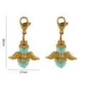 Colgante de ala de ángel en piedra natural con cierre de langosta accesorio de joyería - Turquesa Dorado