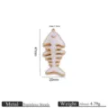 Edelstahl Emailliert Fischgräte Anhänger DIY handgemachte Halskette Schmuck Zubehör. - Fischgrätenform Anhänger / Gold