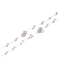 Chaîne de perles accessoires de bijoux avec perles de 3mm et 7mm sur fil transparent. - Chaînes de perles rondes