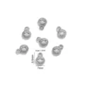 Pendentifs ronds miniatures en acier inoxydable pour fabrication de bijoux collier DIY - Petits pendentifs ronds tournesol à texture vintage et bélière couleur acier / Lot de 10