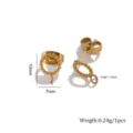 Stainless steel beaded circle earring backs with hanging loop DIY jewelry making components. - Star Style / 10 Pieces Pack