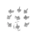 Mayorista mini dijes retro de acero inoxidable para collares accesorios de joyería diy. - Colgante con patrón de nube auspiciosa - Color acero / Paquete de 10