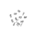 Pequeños conectores colgantes de acero inoxidable para bisutería y joyería DIY 5mm. - Minicolgantes color acero con agujero redondo / Paquete de 10