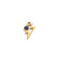 Stainless steel lightning bolt pendant with blue stone DIY fashion jewelry accessory SKU - Lightning Shape Pendant Only (Without Chain) / Gold/Lapis Lazuli