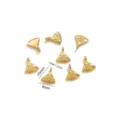 Pequeños colgantes geométricos de acero inoxidable dorados para collar DIY accesorios - Colgantes triangulares con textura de sol dorados / Paquete de 10