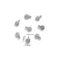 Colgantes dijes de hoja mini de acero inoxidable para hacer joyas de bricolaje collares. - Pequeños colgantes de disco color acero con hoja / Paquete de 10