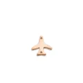 Edelstahl Flugzeug geformter DIY Schmuck Anhänger mit Doppelloch für Halskette Herstellung. - Roségold Flugzeug-Anhänger (Doppelloch)