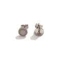 Boucles d'oreilles puces rondes vintage en acier inoxydable pour femmes bijoux mode. - Support Boucle d'Oreille Clou Plateau / 6 Pièces/Paquet (Plateau 6mm) / Acier
