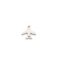 Edelstahl Flugzeug Anhänger Charms für DIY Halskette Armband Schmuckherstellung Zubehör - Stahlfarbe Flugzeug-Anhänger (Doppelloch)