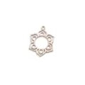 Edelstahl geometrischer Blumen Anhänger silberfarben DIY Schmuck Zubehör für Halskette Armband - Stahlfarbe Sonnenblume Mandala Anhänger
