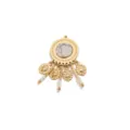 Stainless steel vintage multi-shape pendant necklace diy jewelry accessory variant. - Round Gold Tassel Pendant / White