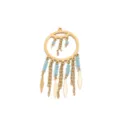 Stainless steel vintage multi-shape pendant diy blue bead necklace jewelry accessory SKU. - Stainless Steel Tassel Blue Bead (001) / Blue