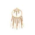 Stainless steel dreamcatcher pendant pink beads DIY jewelry accessory necklace item - Tassel Pendant / Pink
