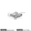 Stainless steel fish charm detail view, double hole DIY jewelry accessory, 25mm size. - Small Koi Pendant (7)