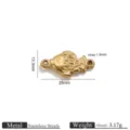 Stainless steel fish charm detail, golden metal connector pendant for DIY jewelry making. - Small Koi Pendant (8)