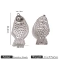 Stainless steel fish charm retro embossed koi pendant DIY necklace bracelet jewelry making - Curved Chubby Fish Pendant / 5 Pieces/Pack / Steel