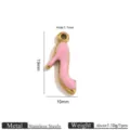 Stainless steel pink high heel enamel charm pendant DIY necklace bracelet accessory - Gold High Heel Pendants - Pink