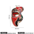 Stainless steel Peking Opera mask pendant enamel DIY jewelry necklace accessory charm - Half Peking Opera Mask Drip Oil Pendant (Z4578)