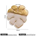 Edelstahl Ozean Monstera Blatt Anhänger Perlmutt Imitation DIY Schmuck Zubehör 8.91g - Monstera-Blatt (Z4583) / Gold