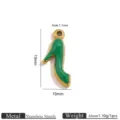 Stainless steel green enamel high heel pendant charm for DIY bracelet and necklace jewelry making. - Gold High Heel Pendants - Green