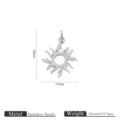 Stainless Steel Sun Pendant DIY Jewelry Charm Component 20x15mm Jewelry Accessory - Sun Pendant (JC595) / Steel