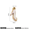 Stainless steel white enamel high heel shoe pendant charm for DIY jewelry making accessory - Gold-Plated High Heel Pendants - White