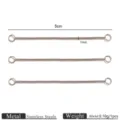Stainless steel extension chain for jewelry making, 5cm length, durable necklace chain extender. - 1.0 Curb Chain With Double Rings / 5cm / Steel