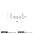 Pendentif figures de famille en acier inoxydable charme de bijoux DIY pour bracelet collier fait main - Personnages se Tenant la Main à Double Trou (JC426S15) / 29x11x1.5mm / Acier
