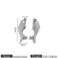 Stainless steel koi fish pendant DIY charm jewelry accessory for necklace bracelet. - Double-sided Koi (Medium) / 1 Piece/Pack / Steel