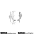 Stainless steel koi fish pendant DIY charm for bracelet necklace jewelry making accessory - Single-sided Koi (Small) / 1 Piece / Steel