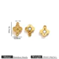 Chiusura magnetica in acciaio inossidabile oro 18K quadrifoglio componente gioiello DIY - Stile con Motivo a Quadrifoglio / Oro