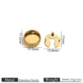 Bottoncino a pressione rotondo in acciaio inossidabile chiusura metallica fai da te accessorio - Scatto Tartaruga / 17.5mm Confezione / Oro