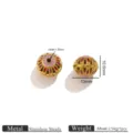 Stainless steel cloisonné spacer bead enamel hollow flower pendant DIY jewelry making accessory - Hollow Flower Spacer Bead / Purple And Red