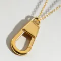 Elegant gold metal carabiner pendant necklace with fine chain for women fashion jewelry. - Gold Square Keychain Necklaces