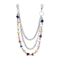 Multi-layer colorful cube chain pants chain cute fashion style bag hanging accessory details - Triple Layer Cube Pants Chain / Colorful