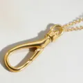 Gold metal clasp pendant necklace fashion style keychain jewelry accessory variant item - Long Keychain Necklaces