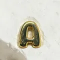 Shiny gold metal letter A charm pendant, stylish DIY watch strap bracelet jewelry accessories. - Letter A Charm Only / Gold