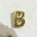 Gold letter B charm pendant for DIY bracelet watch strap accessories minimalist fashion jewelry. - Letter B Charm Only / Gold