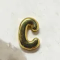 Gold Letter C Watch Band Charm Metal DIY Bracelet Accessory Fashion Jewelry Component - Letter C Charm Only / Gold