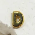 Gold 3D letter D charm pendant for DIY bracelet and watch band jewelry making accessories. - Letter D Charm Only / Gold