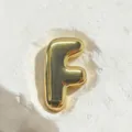 Gold metal letter F charm pendant for DIY bracelet watch strap fashion jewelry accessory. - Letter F Charm Only / Gold