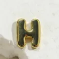 Gold letter H charm for DIY bracelet and watch strap accessory, stylish minimalist design. - Letter H Charm Only / Gold