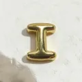 Gold letter I charm pendant for DIY bracelet watchband accessory retro fashion style - Letter I Charm Only / Gold