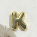 Exquisite gold-plated letter K charm pendant, stylish DIY bracelet and watch strap accessory. - Letter K Charm Only / Gold